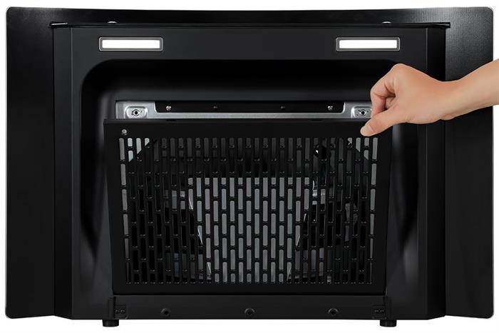 Máy hút mùi kính cong Kangaroo KGCH70H7C Màu Đen