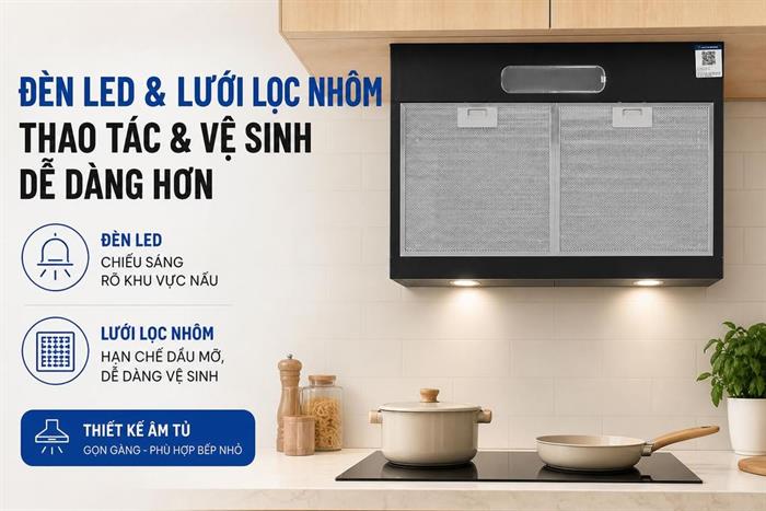 Máy hút mùi âm tủ Electrolux ECF7311KB Màu Đen