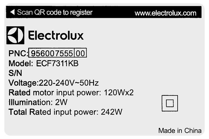 Máy hút mùi âm tủ Electrolux ECF7311KB Màu Đen