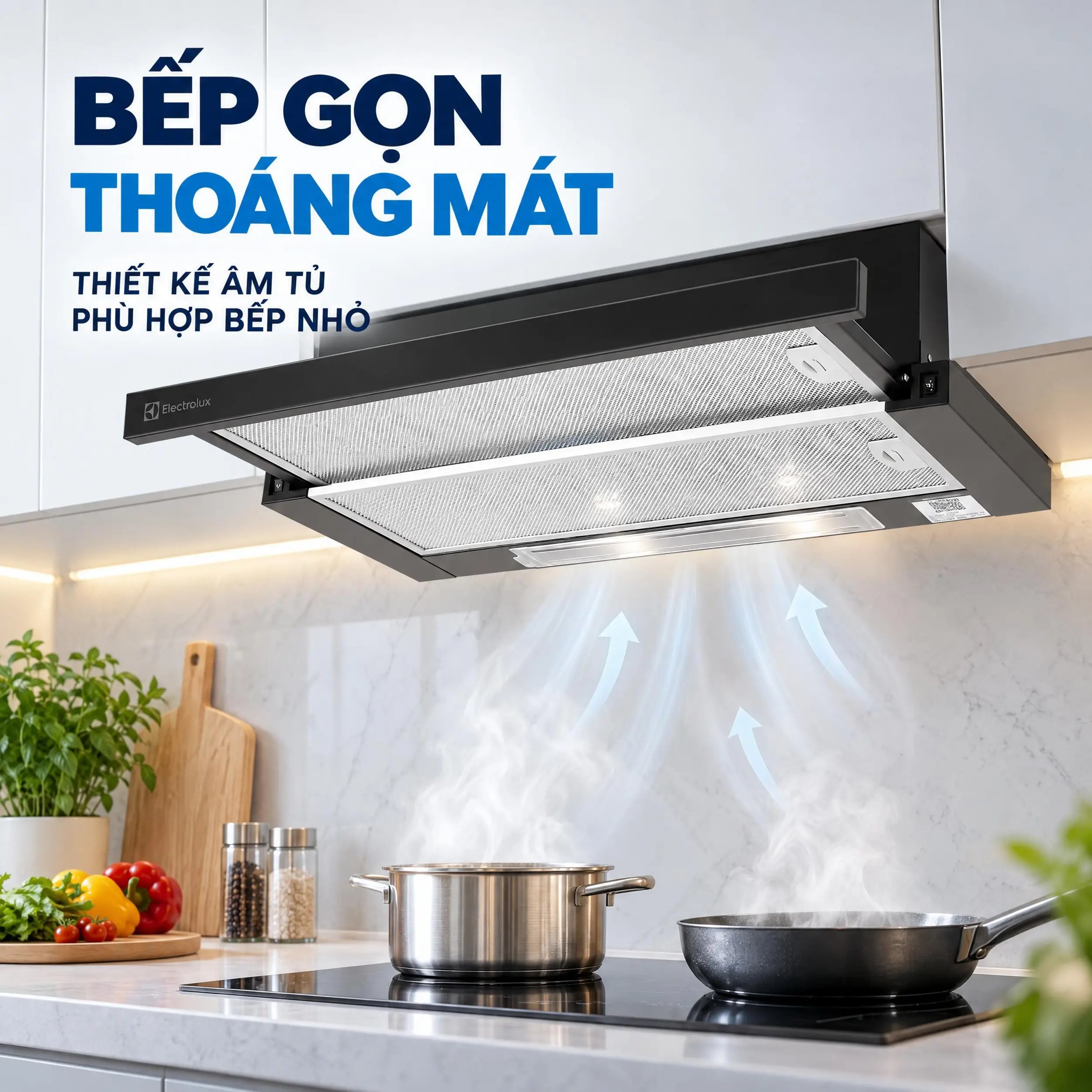 Máy hút mùi âm tủ Electrolux ECP7311GB Màu Đen