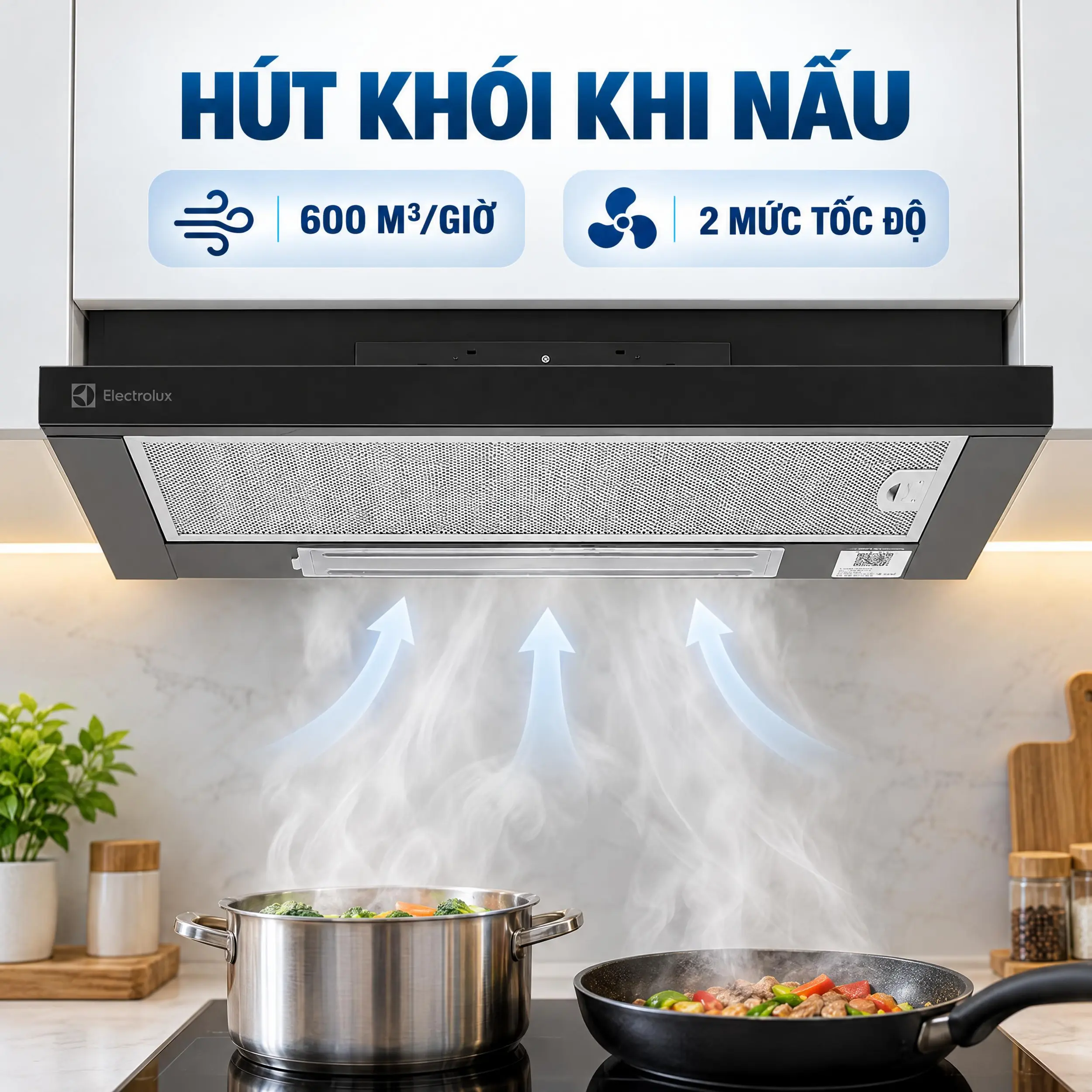 Máy hút mùi âm tủ Electrolux ECP7311GB Màu Đen