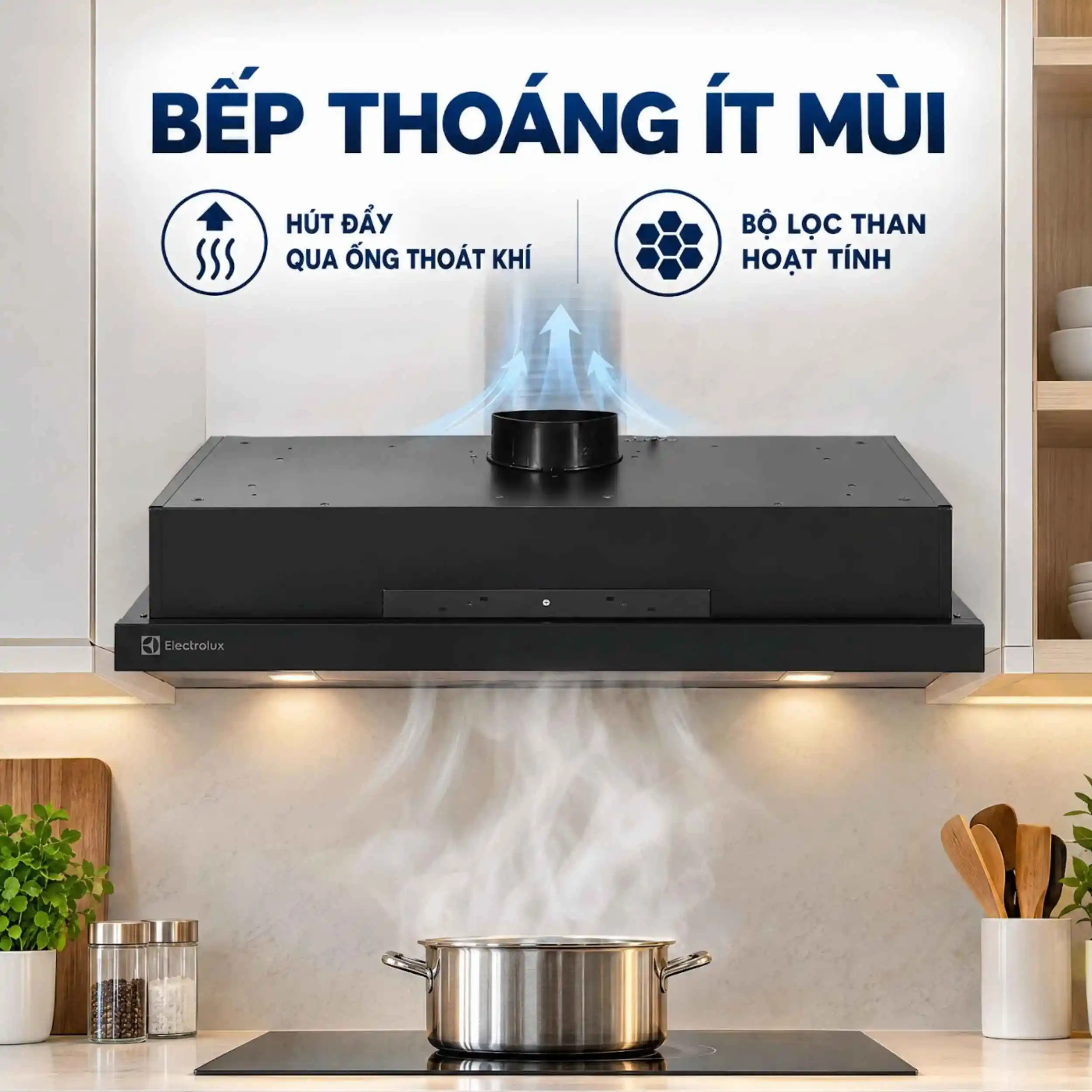 Máy hút mùi âm tủ Electrolux ECP7311GB Màu Đen