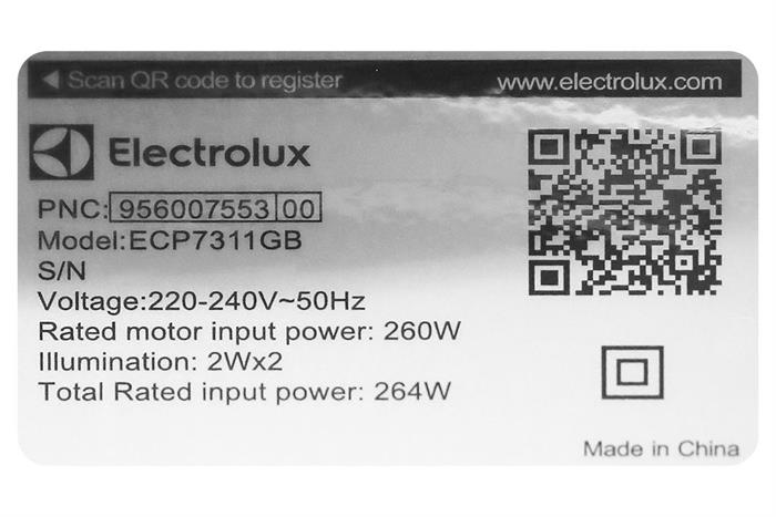 Máy hút mùi âm tủ Electrolux ECP7311GB Màu Đen