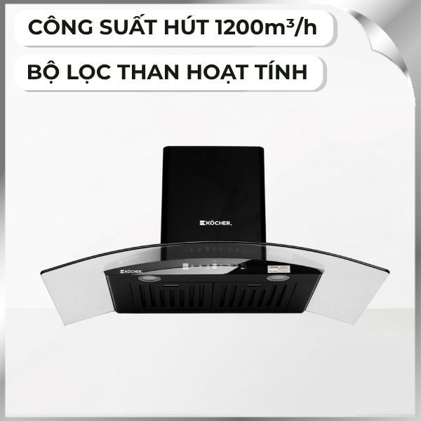 Máy hút mùi kính cong Kocher K-226V