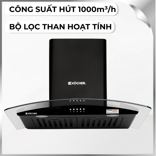 Máy hút mùi kính cong Kocher K-8872V