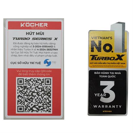 Máy hút mùi âm tủ Kocher TURBO X-350D Màu Đen