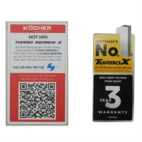 Máy hút mùi âm tủ Kocher TURBO X-350N Màu Xanh ngọc