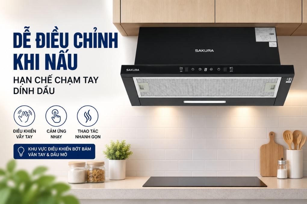 Máy hút mùi âm tủ Sakura R-D25B Màu Đen