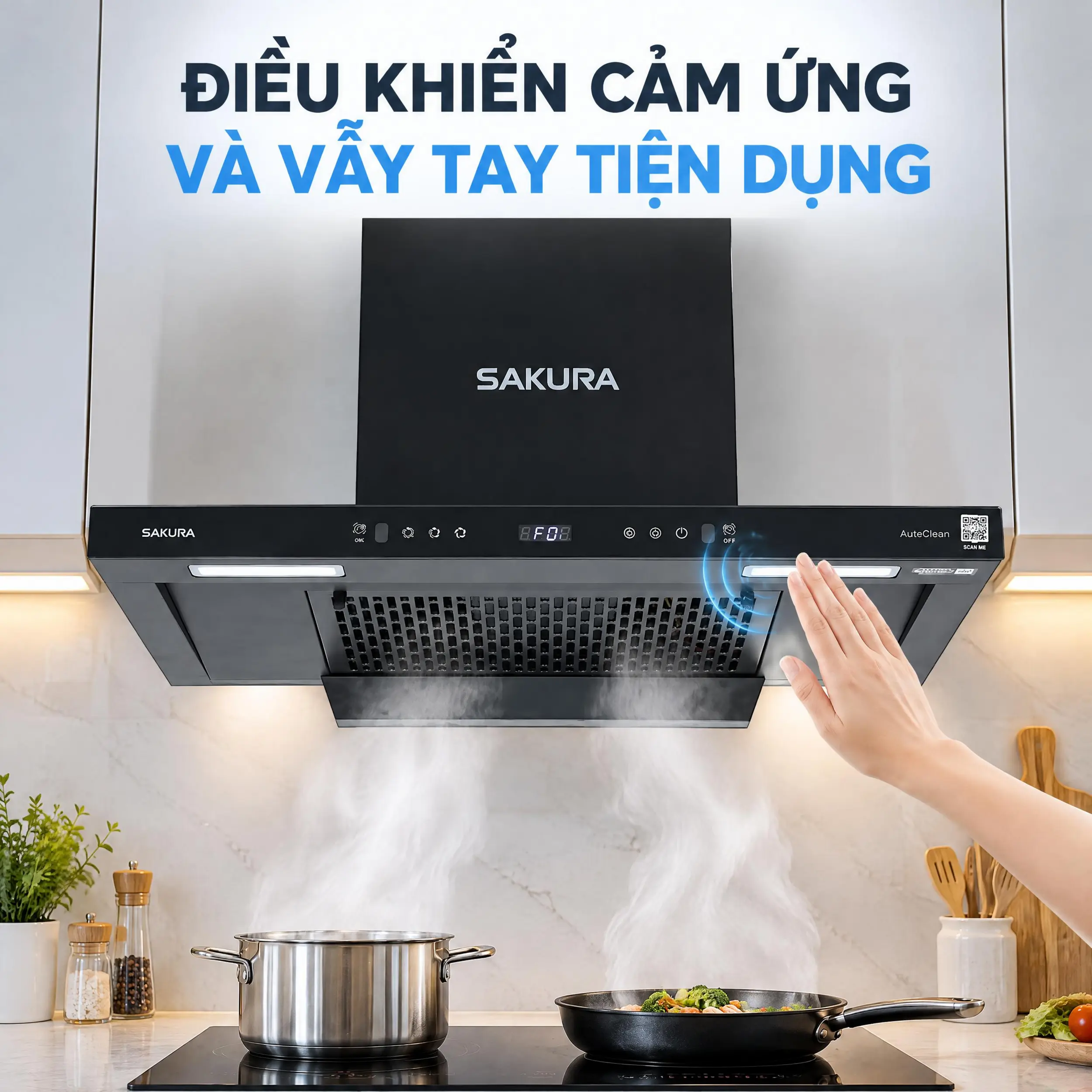 Máy hút mùi âm tủ Sakura R-D65B Màu Đen