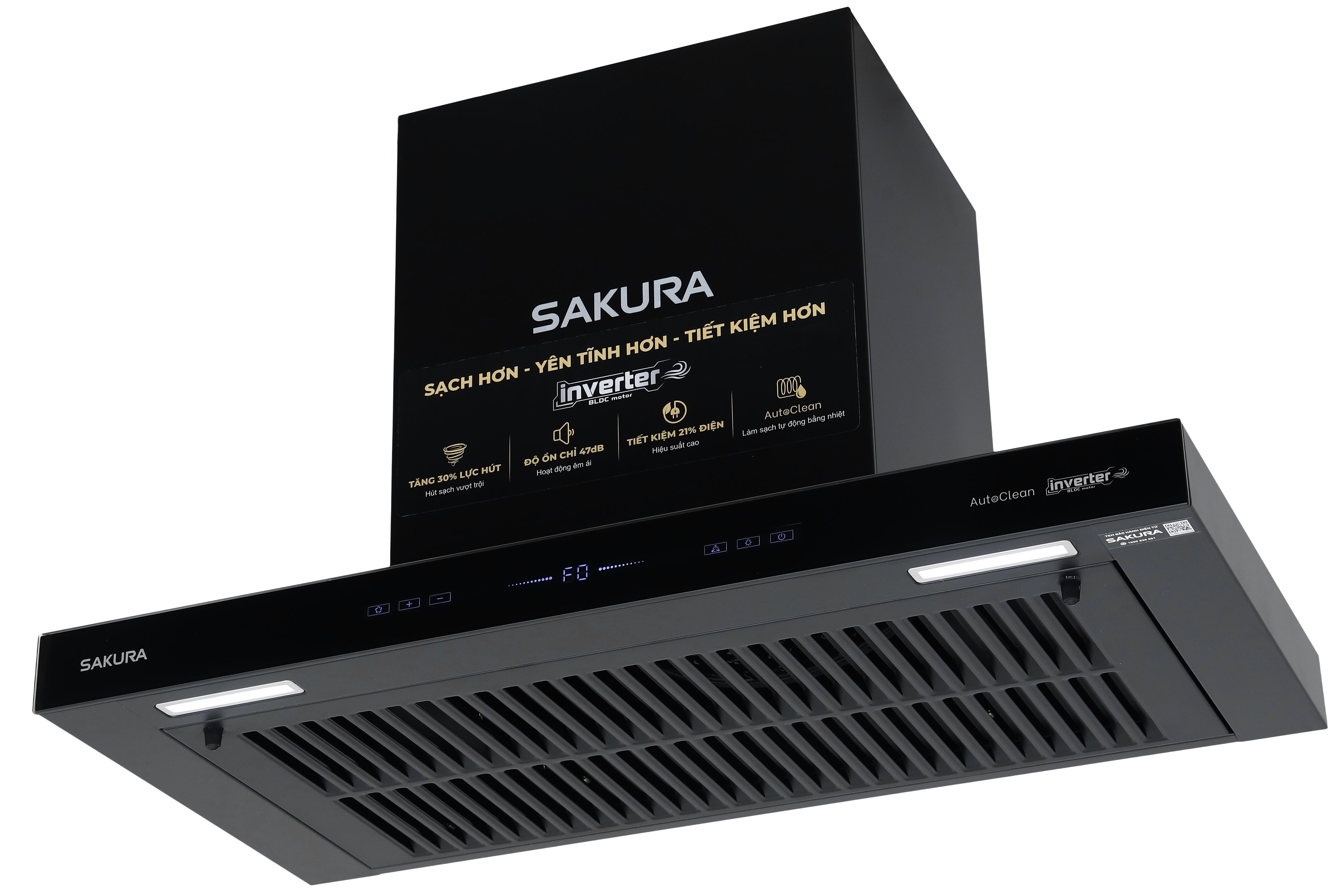 Máy hút mùi âm tủ Sakura R-D70B Màu Đen