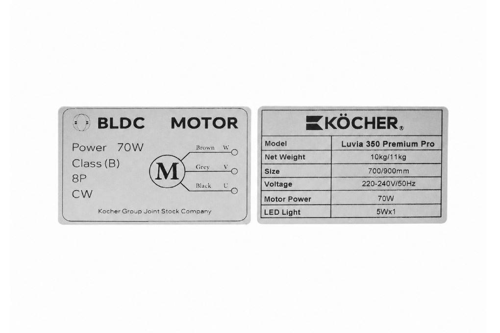 Máy hút mùi áp tường Kocher 350 PREMIUM PRO 90cm