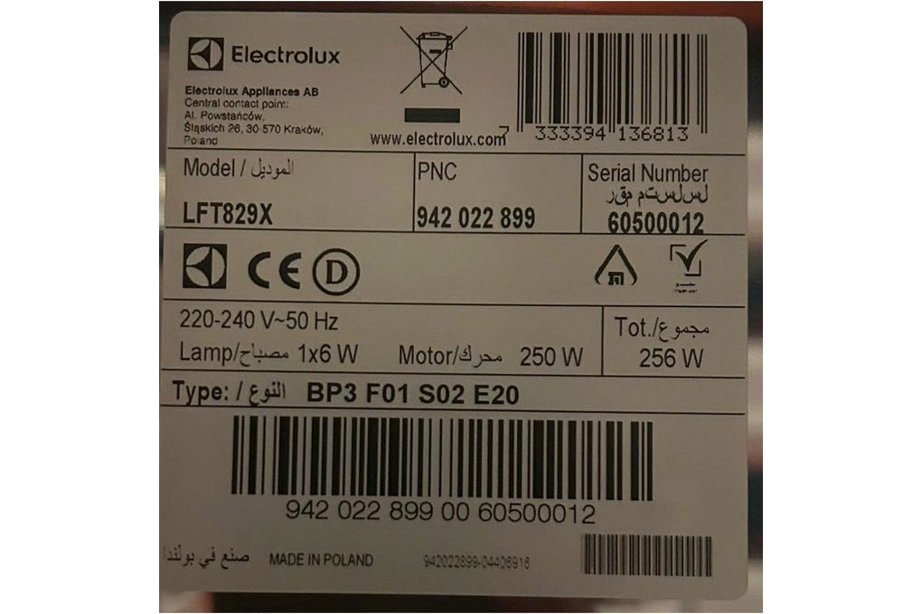 Máy hút mùi áp tường Electrolux LFT829X Màu Bạc