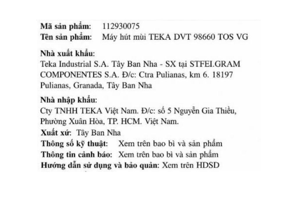 Máy hút mùi áp tường TEKA DVT 98660 TOS VG Màu Đen