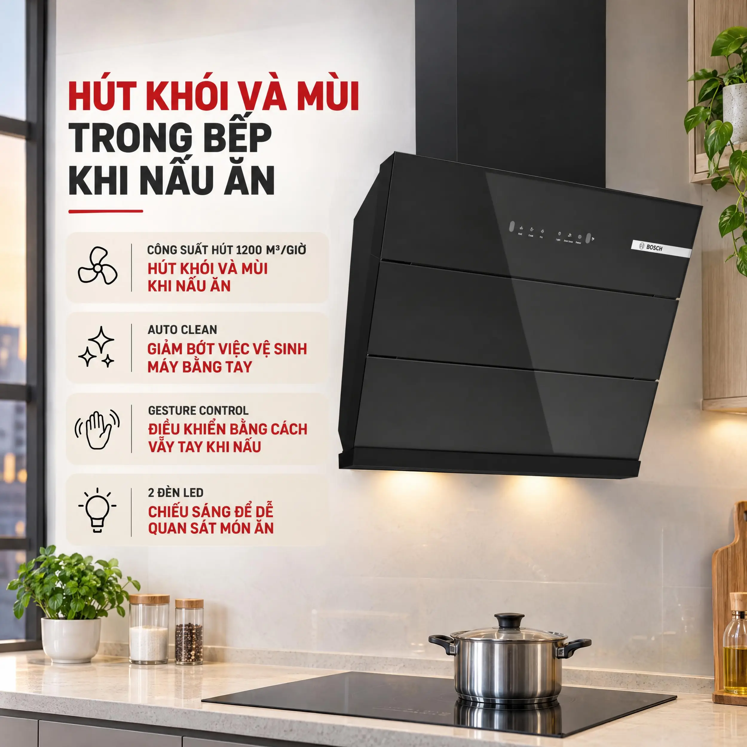 Máy hút mùi kính vát Bosch DWK68IJ60I