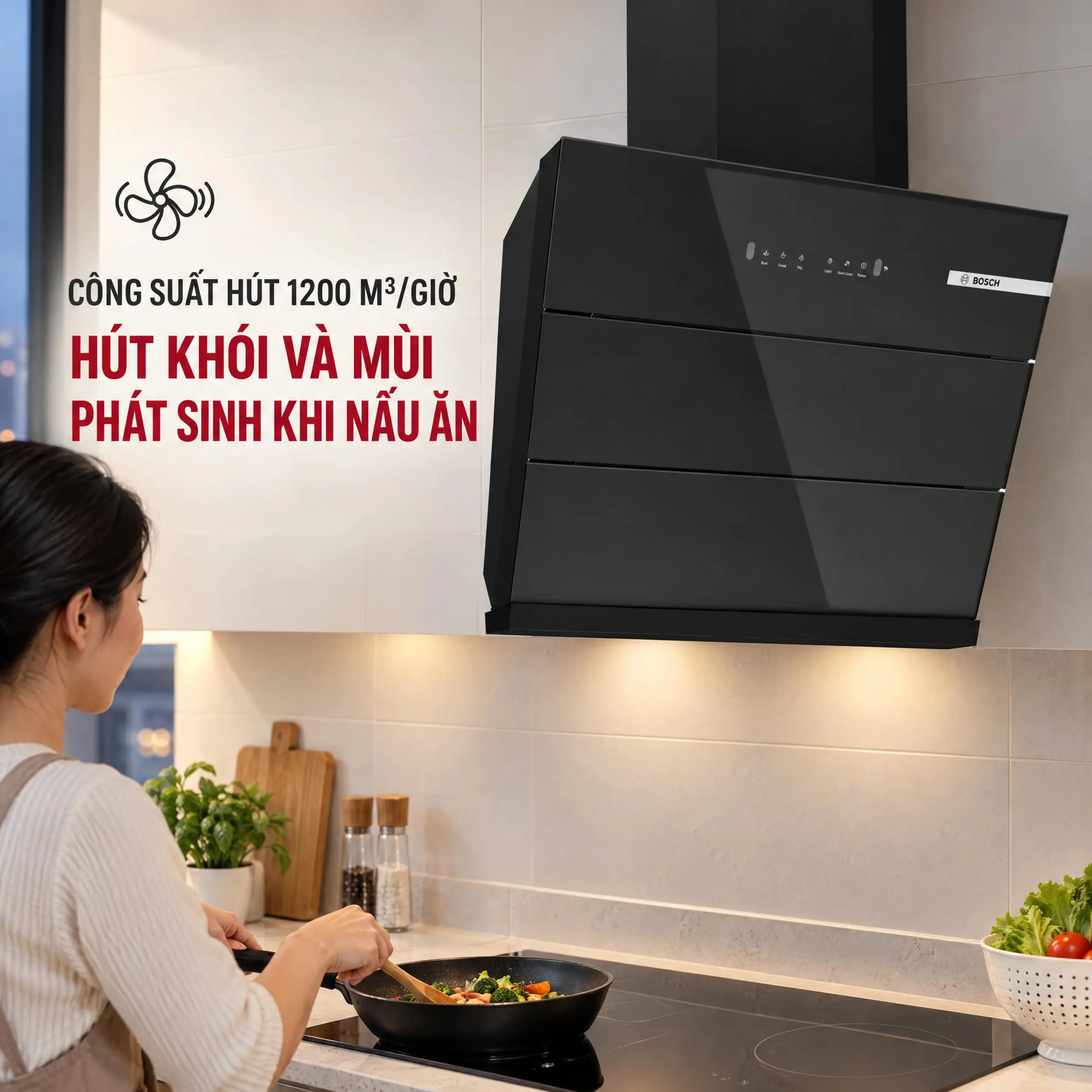 Máy hút mùi kính vát Bosch DWK68IJ60I