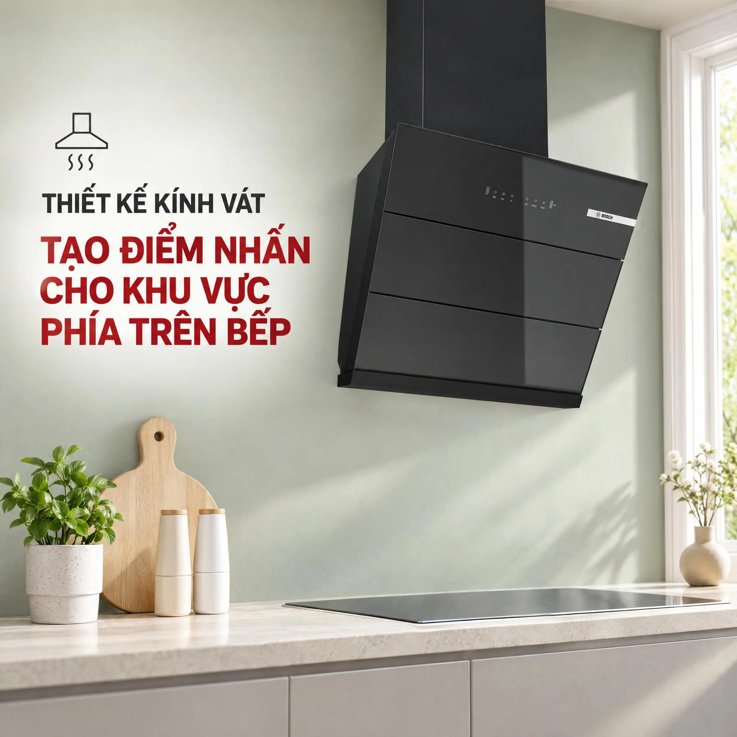 Máy hút mùi kính vát Bosch DWK68IJ60I