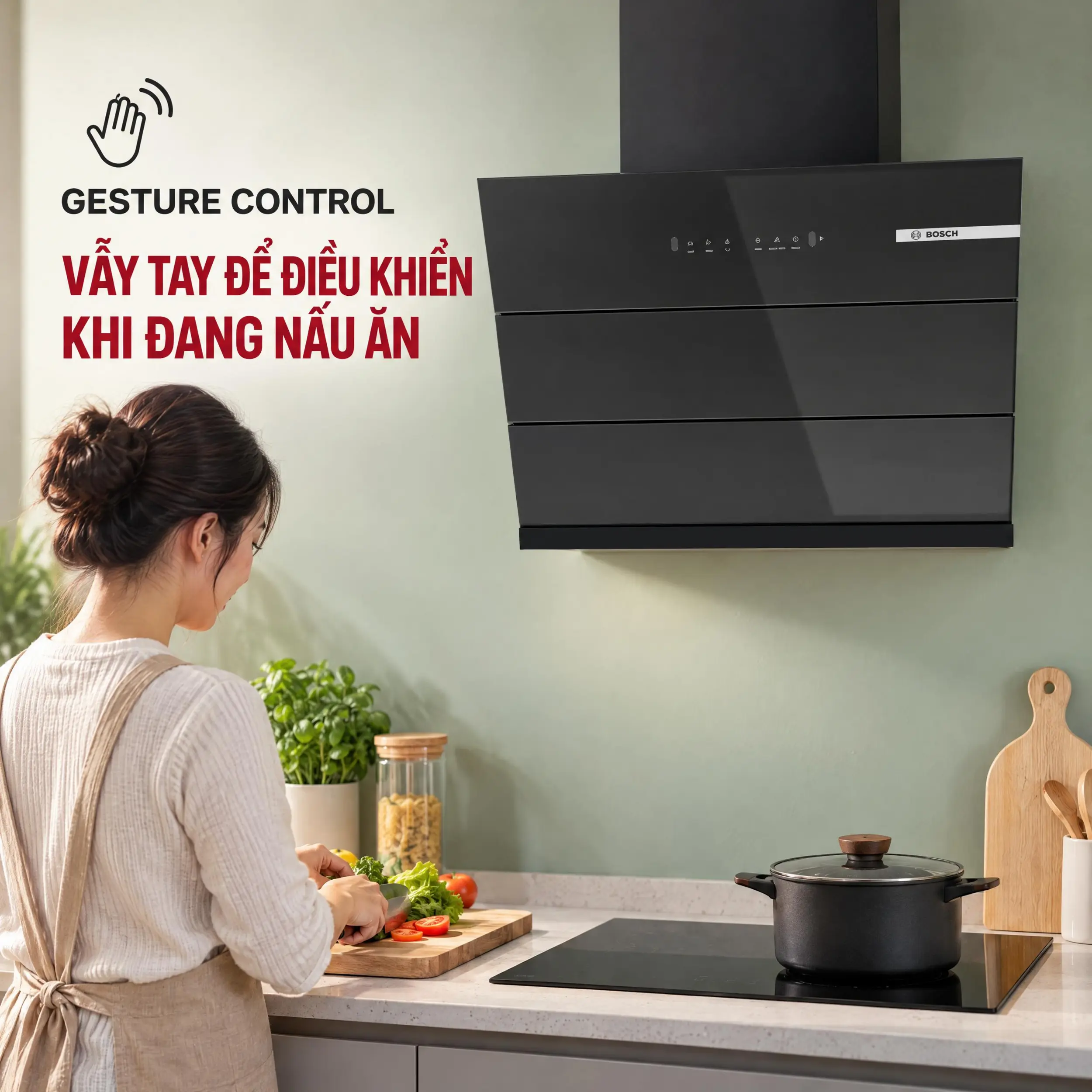 Máy hút mùi kính vát Bosch DWK68IJ60I