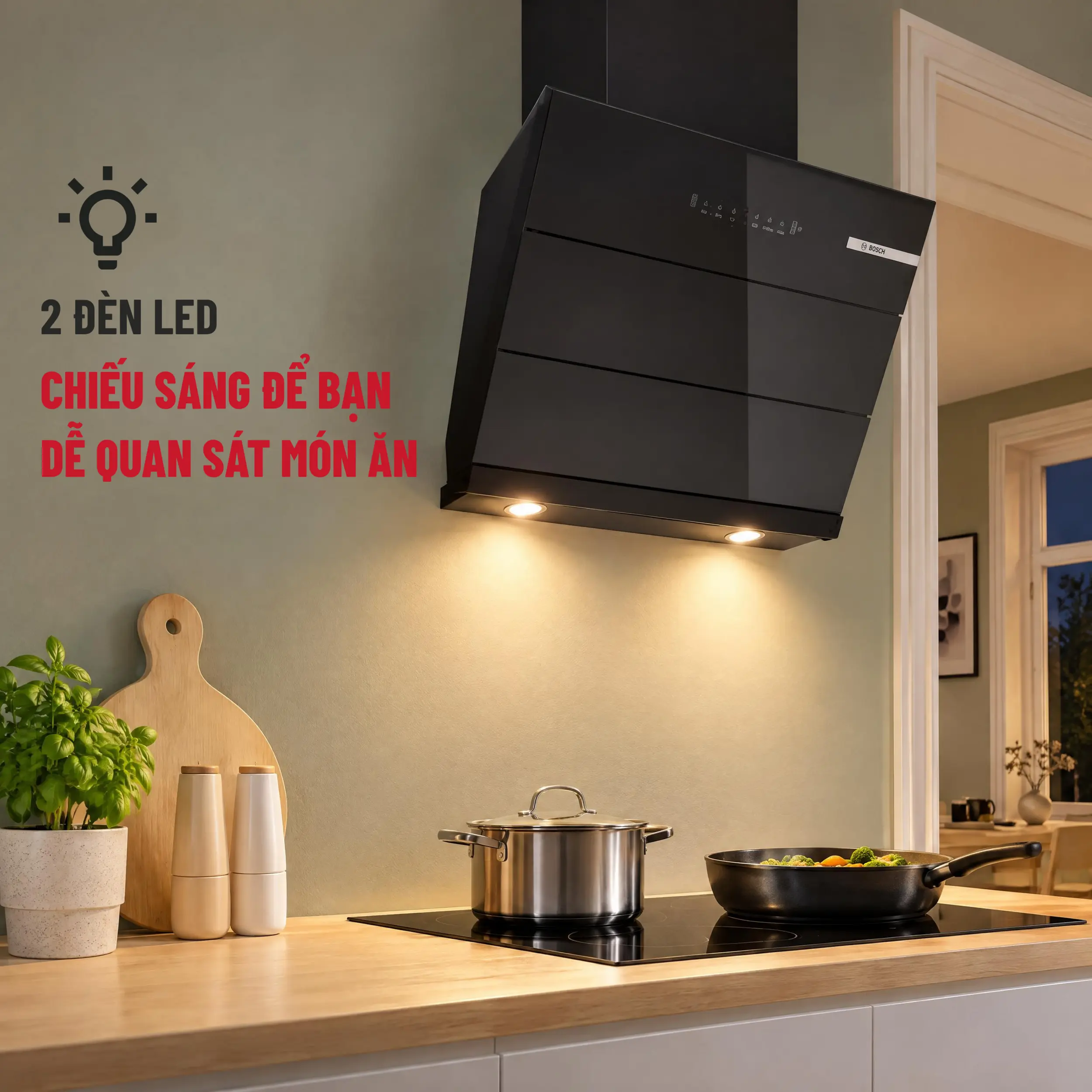 Máy hút mùi kính vát Bosch DWK68IJ60I