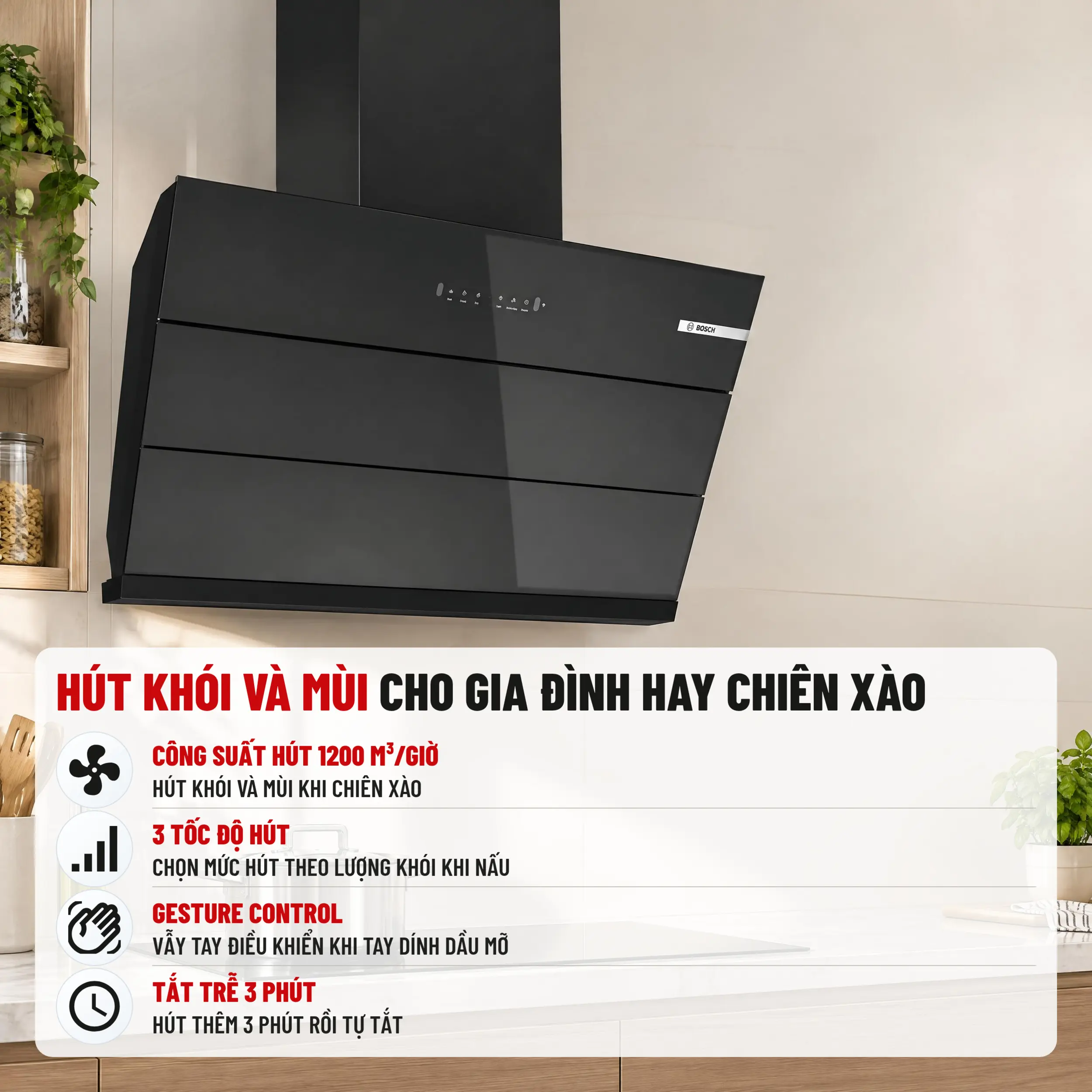 Máy hút mùi kính vát Bosch DWK98IJ60I