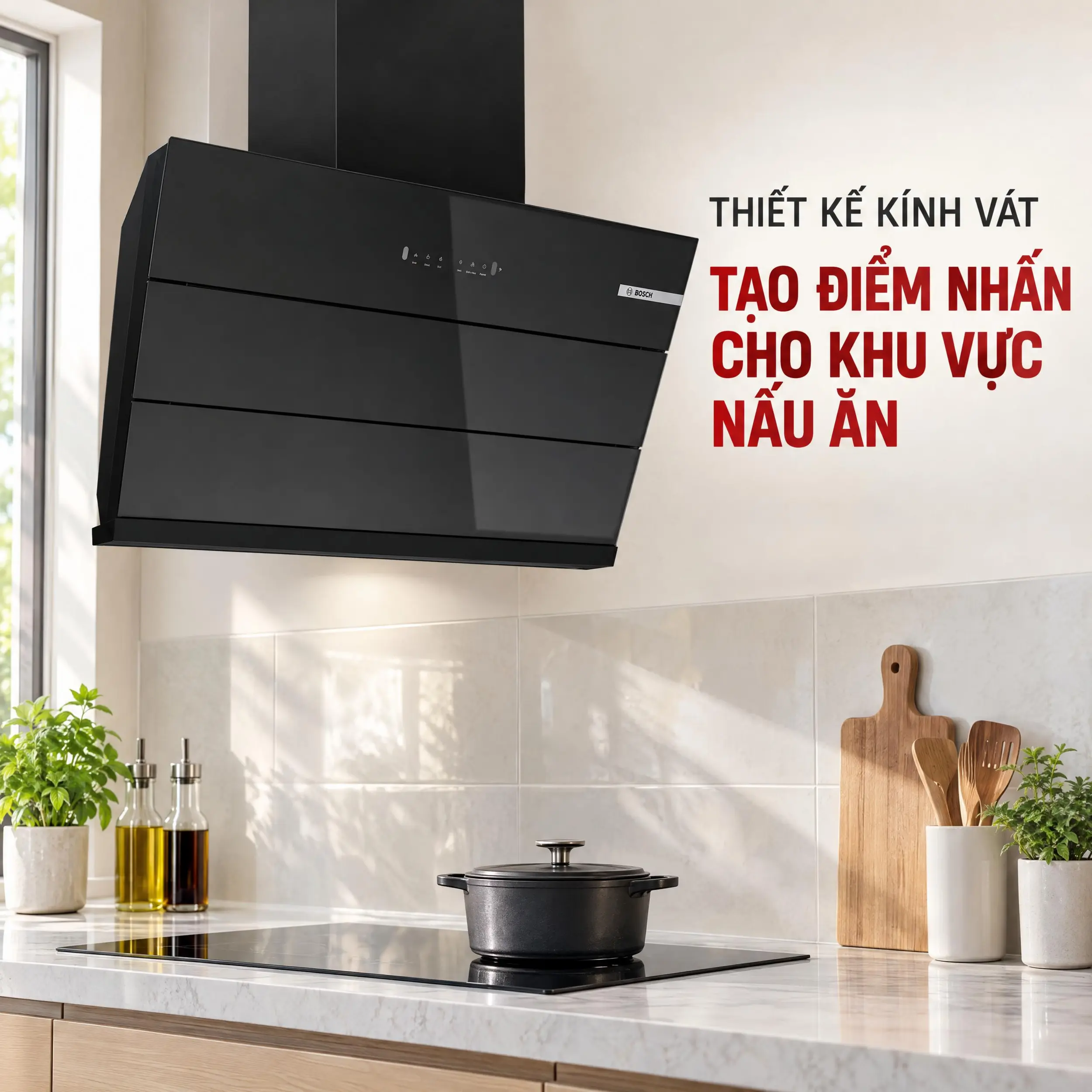 Máy hút mùi kính vát Bosch DWK98IJ60I
