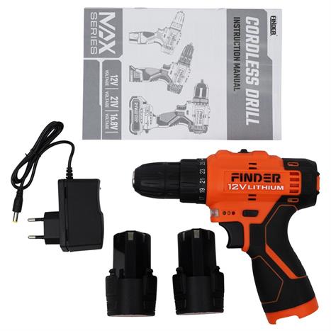 Máy khoan pin Finder FD10041223 12V Màu Đen - Cam