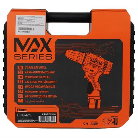Máy khoan pin Finder FD10041223 12V Màu Đen - Cam