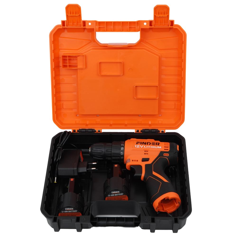 Máy khoan pin Finder FD10041223 12V Màu Đen - Cam
