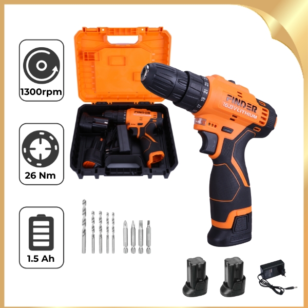 Máy khoan pin Finder FD10041621 16.8V