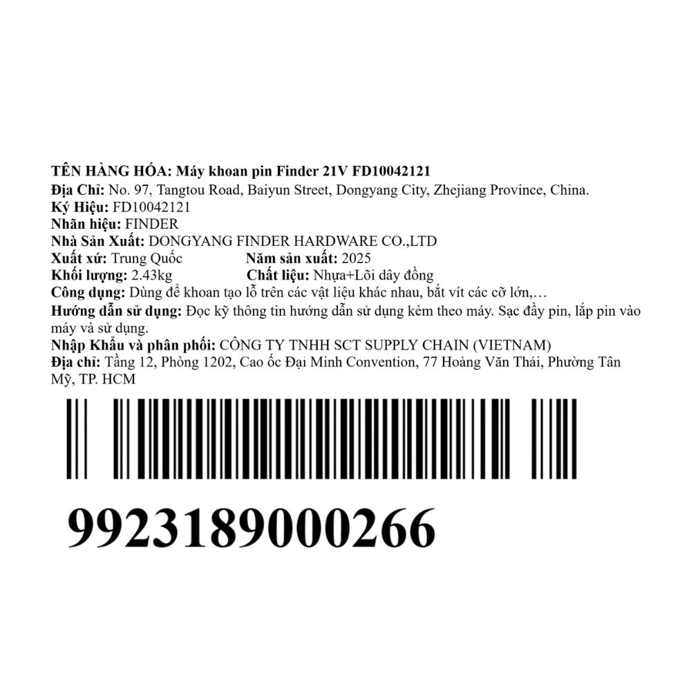 Máy khoan pin Finder FD10042121 21V Màu Đen - Cam
