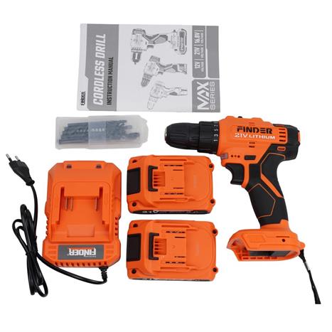 Máy khoan pin Finder FD10042122 21V Màu Đen - Cam
