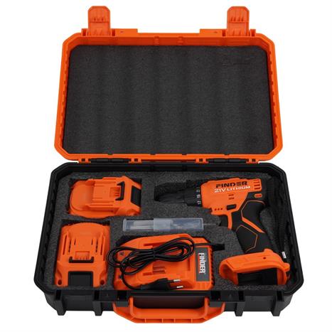 Máy khoan pin Finder FD10042122 21V Màu Đen - Cam