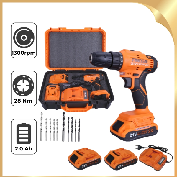 Máy khoan pin Finder FD10042122 21V