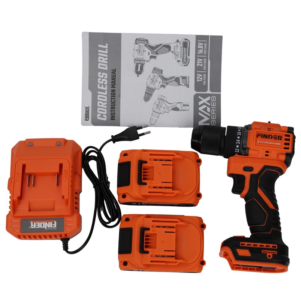 Máy khoan pin Finder FD10182123 21V Màu Đen - Cam