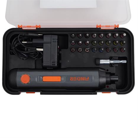 Máy vặn vít pin Finder 197372 4V Màu Đen