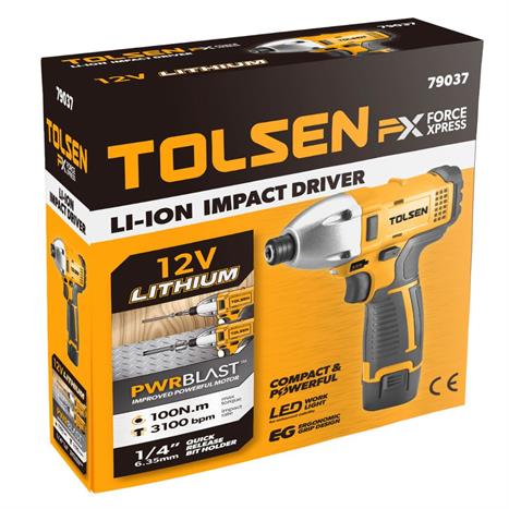 Máy bắt vít pin Tolsen 79037 12V Màu Đen - Vàng
