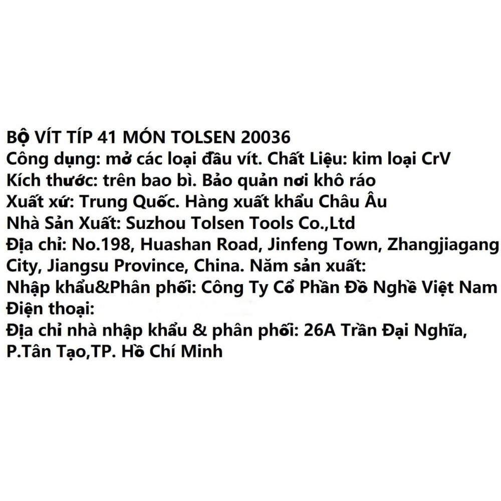 Bộ dụng cụ đa năng 41 món Tolsen 20036 - 11