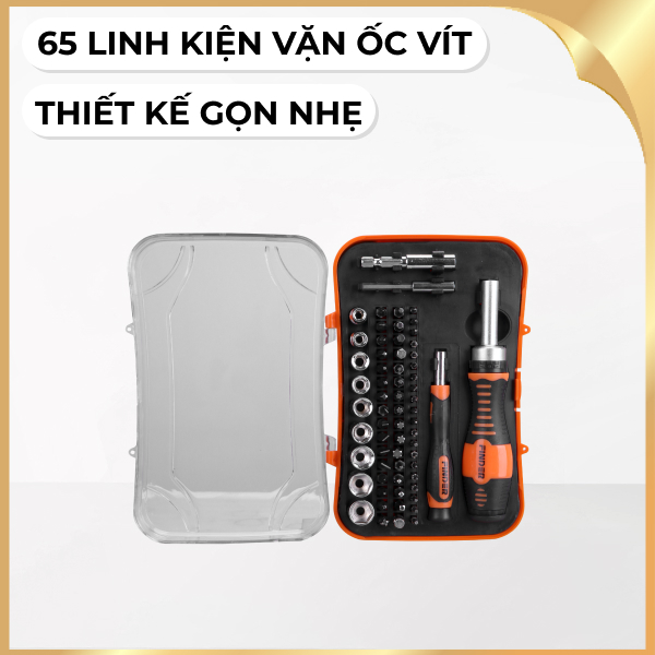 Bộ dụng cụ vặn vít 65 món Finder 193219