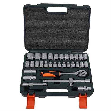 Bộ dụng cụ đầu khẩu 1/2 32 món Finder 192537 Màu Đen - Cam