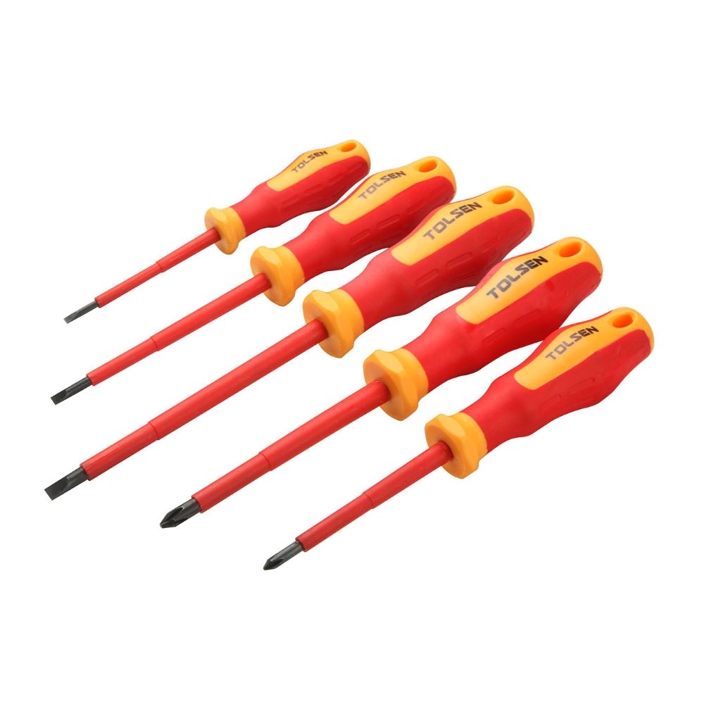 Bộ tua vít Tolsen 38012 (5 cây) Màu Đỏ