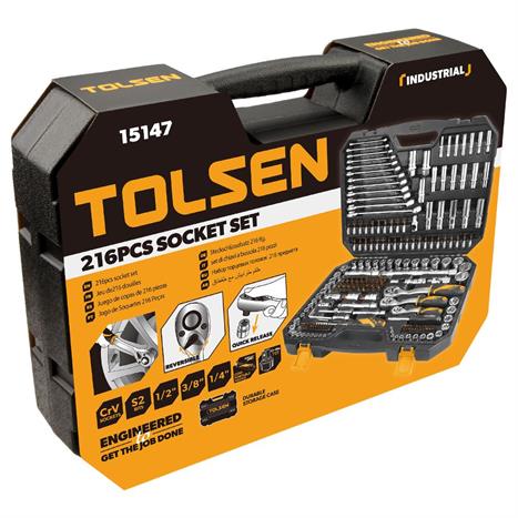 Bộ đầu típ 216 món Tolsen 15147 Màu Đen - Vàng