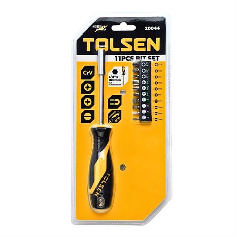 Bộ tua vít Tolsen 20044 (10 mũi) Màu Đen - Vàng