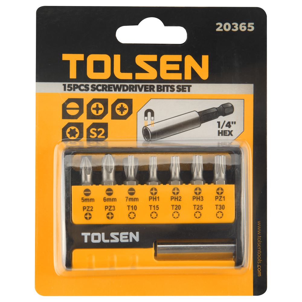 Bộ vặn vít Tolsen 20365 (15 chi tiết)