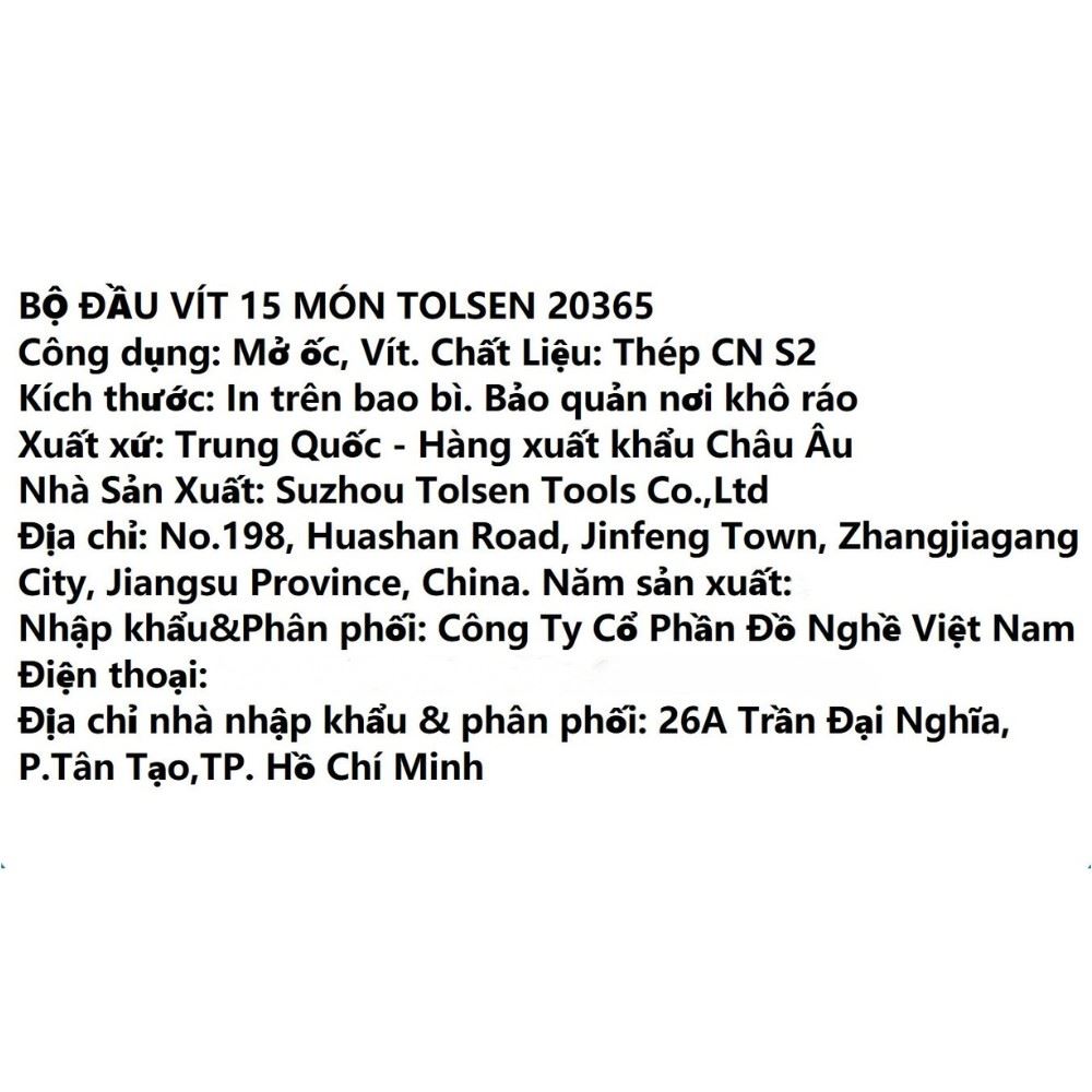 Bộ vặn vít Tolsen 20365 (15 chi tiết) - 4