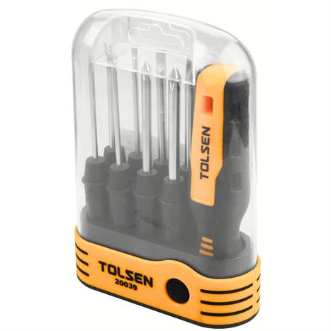 Bộ tua vít Tolsen 20039 (8 chi tiết) Màu Đen - Vàng