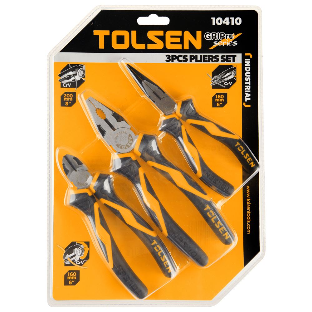 Bộ kềm 3 món Tolsen 10410 Màu Đen - Vàng