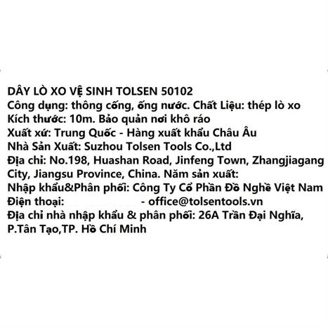 Dây thông cống Tolsen 50102