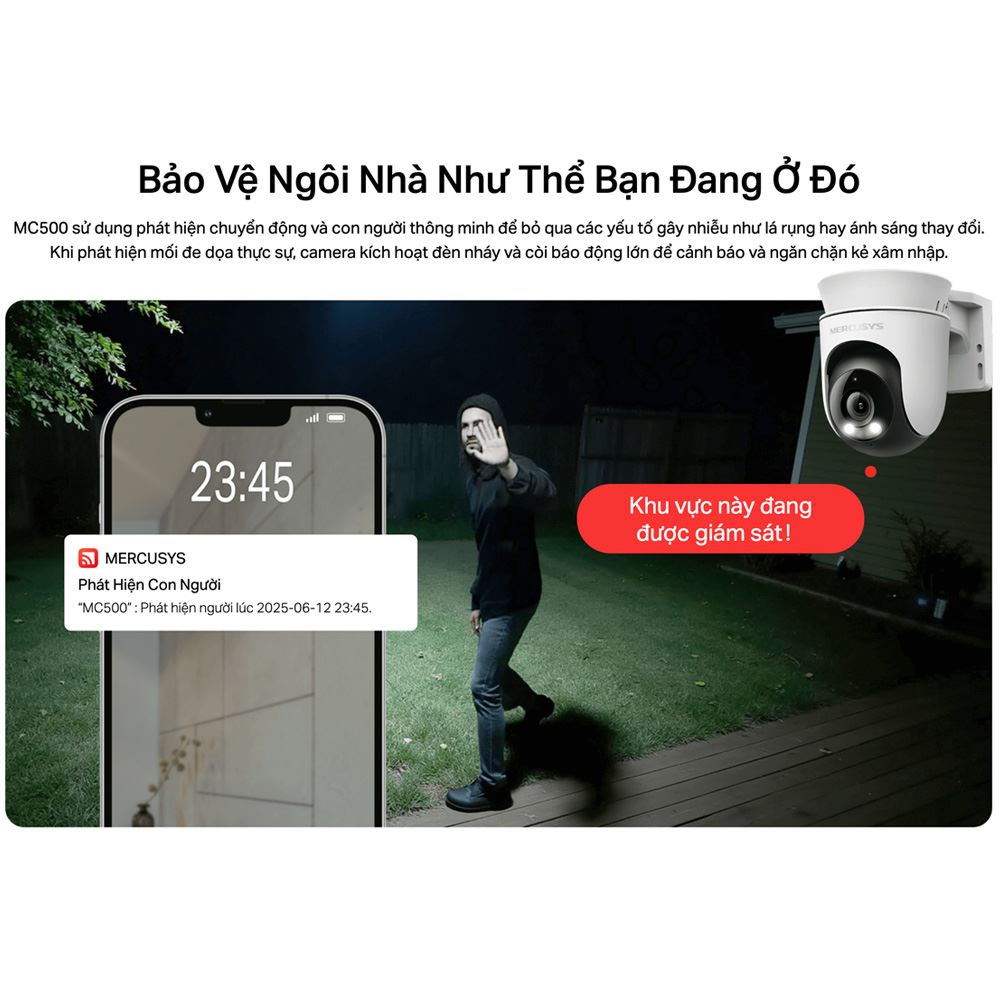Camera IP Ngoài trời 360 Độ 2MP Mercusys MC500 - 6