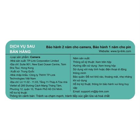 Camera IP Ngoài trời TP-Link Tapo TC65 Màu Trắng