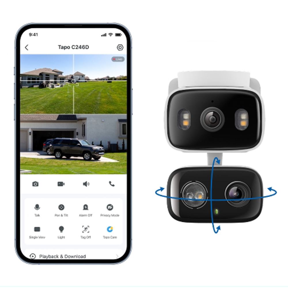 Camera IP Ngoài trời 360 Độ TP-Link Tapo C246D - Kết nối Camera IP Ngoài trời 360 Độ TP-Link Tapo C246D - Kết nối