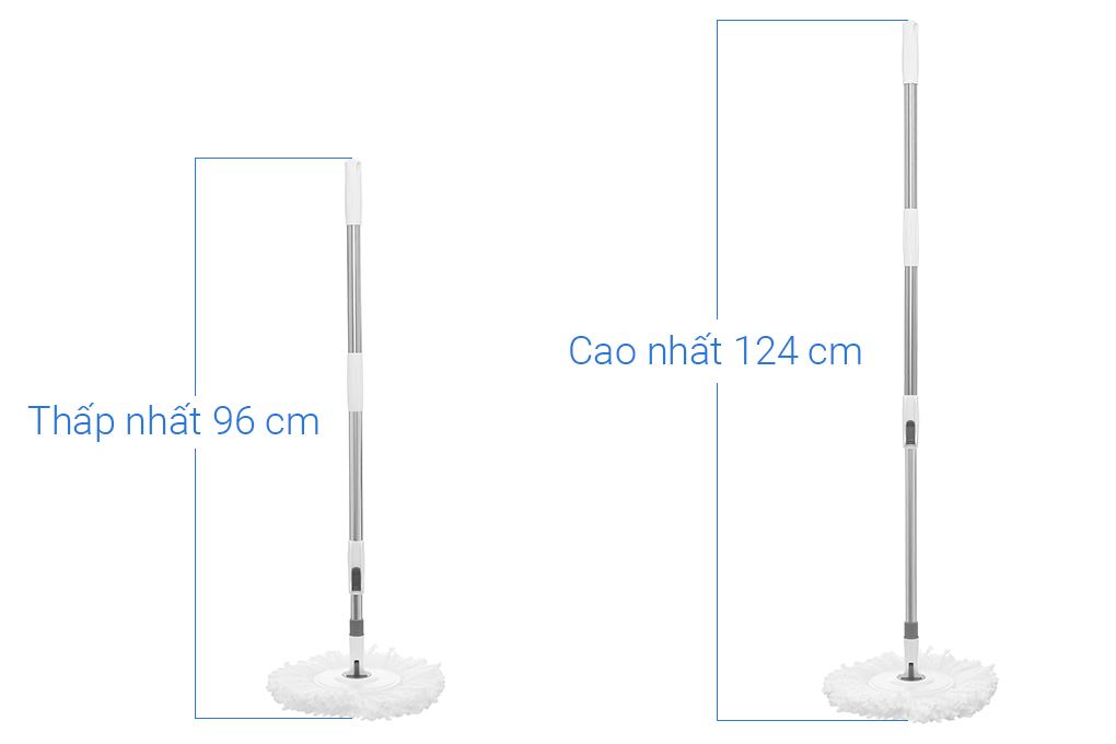 Bộ lau nhà 360 Delites H8555 Màu Trắng - Xám